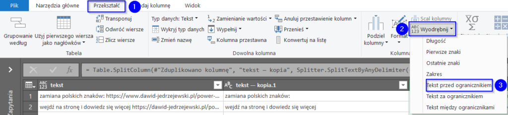 Power Query And Excel Wyodrębnianie Odnośników Linków Z Tekstu 0223